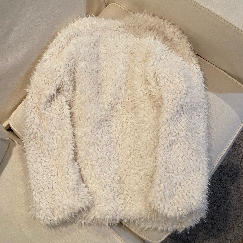 White Fuzzy Jacket - Picture 2 of 7